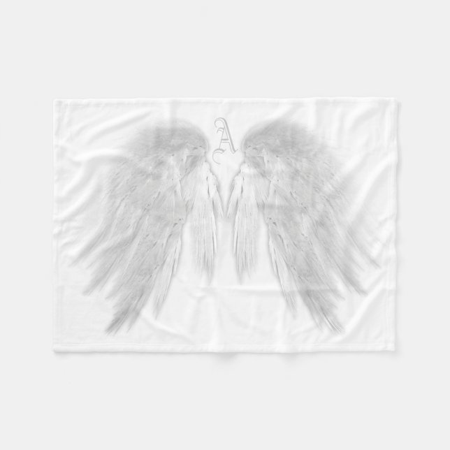 ANGEL VINGAR Monogram White Fleecefilt (Framsidan (Horisontell))