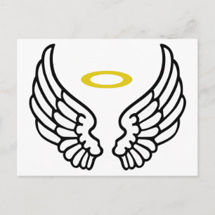 Angel Vingar och Halo Vykort