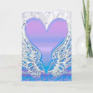 Angel Vingar och Heart-grafikkort Kort