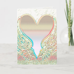 Angel Vingar och Heart-grafikkort Kort