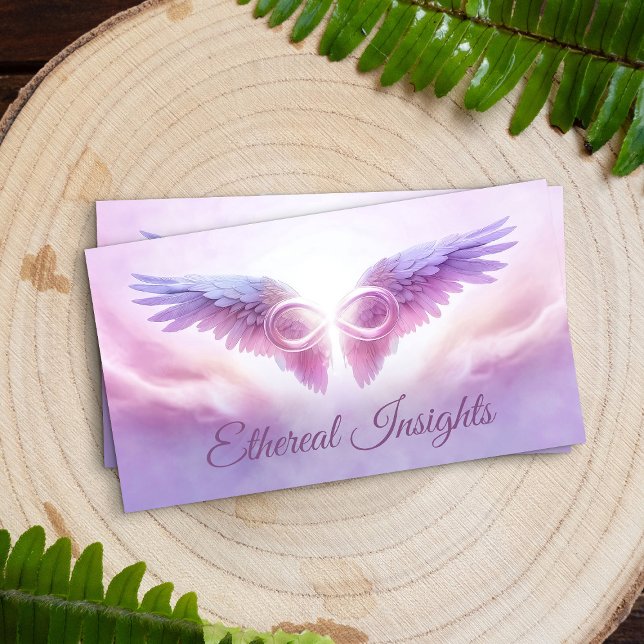 Angel vingar och Infinity Symbol - mjuk pastel Visitkort (Skapare uppladdad)