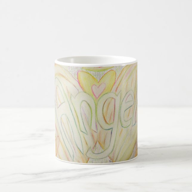 Angel Vingar Ord Art Anpassningsbar Kaffe koppar  (Center)