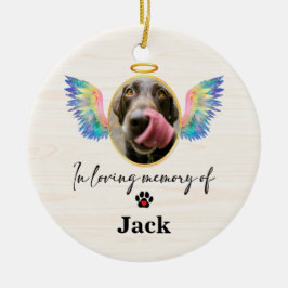 Angel Vingar Personlig Hund Memorial Julgransprydnad Keramik