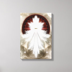 Angel Vingar Snowflake Fractal Art Kanvastryck