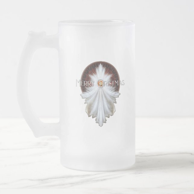 Angel Vingar Snowflake God jul TW ISO Frostat Ölglas (Vänster)