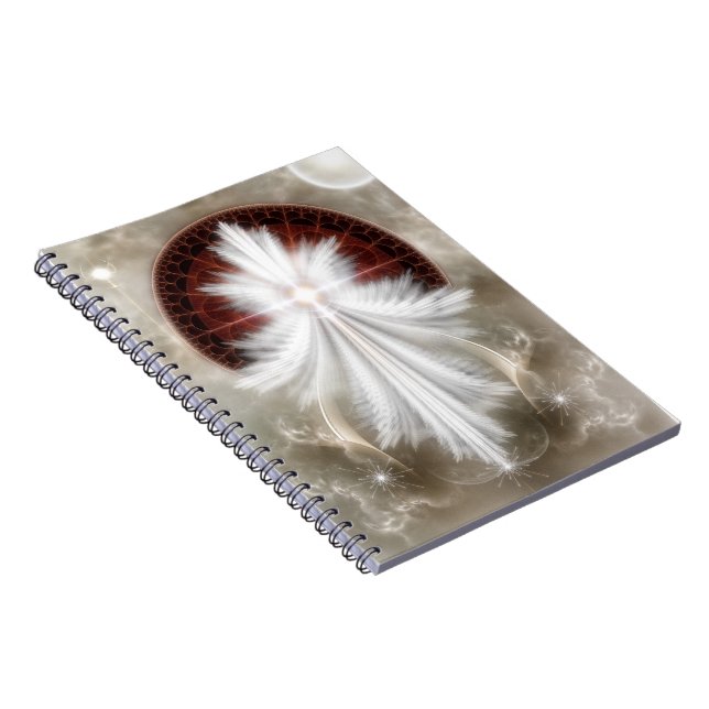 Angel Vingar Snowflake Notebook Anteckningsbok (Högra Sidan)