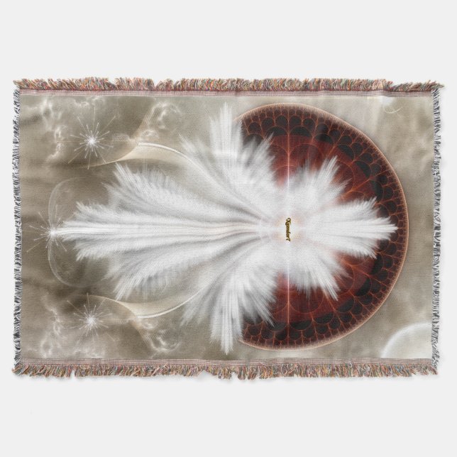 Angel Vingar Snowflake Throw Blanket Mysfilt (Framsidan)