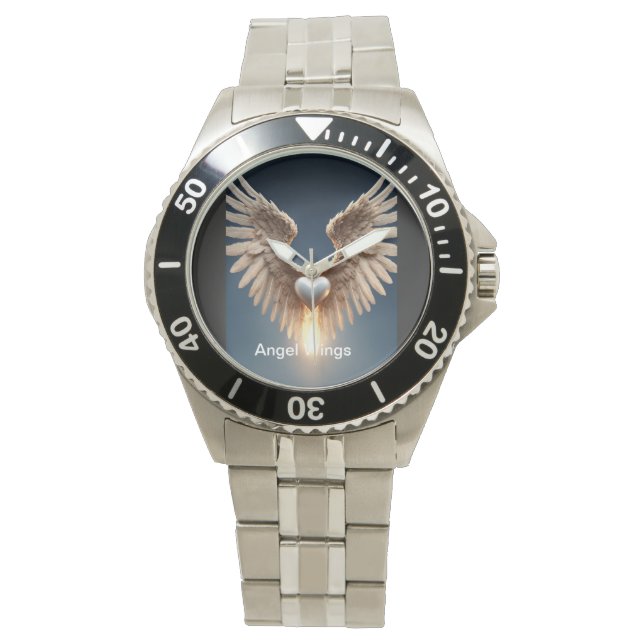 Angel Vingar Stainless Steel Bracelet e-Watch Watc Armbandsur (Framsida)