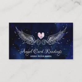 *~* Angel Vingar Starry Night Himlar Crystal Heart Visitkort