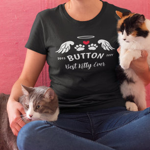 Angel Vingar Tassar Heart Best Cat Aldrig Pet Memo T Shirt