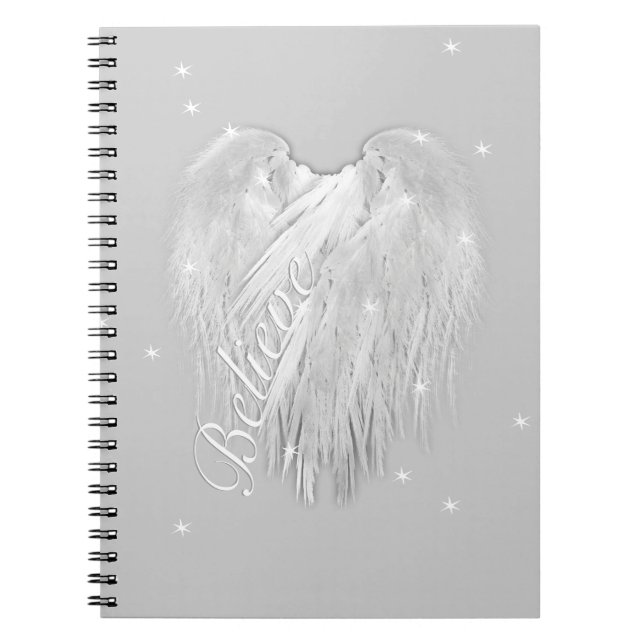 ANGEL VINGAR "Tro" Magic Heart Anteckningsbok Med Spiral (Framsidan)