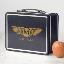 Angel Vingar Vintage Golden Namn Initial Monogram