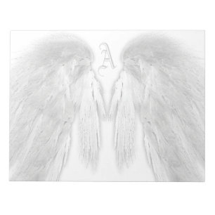 ANGEL VINGAR White Anpassningsbar Monogram Anteckningsblock
