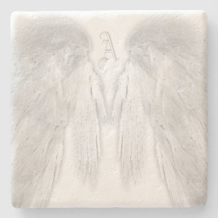 ANGEL VINGAR White Anpassningsbar Monogram Stenunderlägg