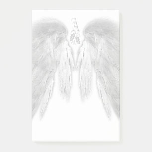 ANGEL VINGAR White Himmelsk Holly Monogram Post-it Block