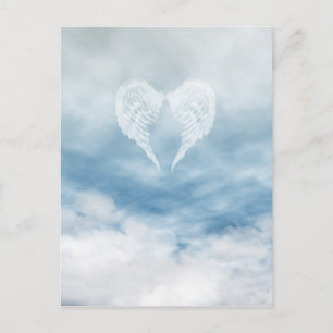 Angel Vinge i Cloudy Blå himmel Vykort