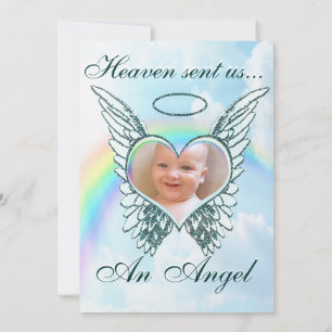 Angel Vinge och hjärta Inbjudningar