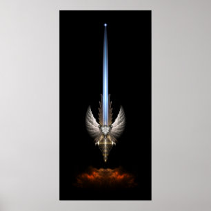 Angel Vinge Sword of Arkledious Sp Black Poster