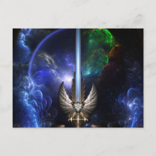 Angel Vinge Sword of Arkledious Sp Fractal Art Vykort