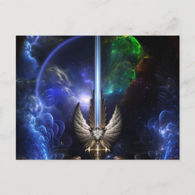 Angel Vinge Sword of Arkledious Sp Fractal Art Vykort (Framsida)