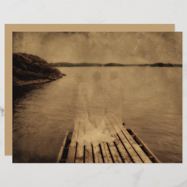 Angel Vintage Antique Brown Sepia Struktur (Fram/baksida)