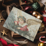 Angel Vintage Decoupage jul Vykort<br><div class="desc">Den här designen har skapats med digitalteknik. Det kan vara personlig genom att klicka på anpassningsknappen och ändra fotot, färg, lägga till namn, initialer eller ord. Kontakta mig på colorflowcreations@gmail.com om du vill ha denna design på en annan produkt. Visa fler av mina skapelser eller följ mig på www.facebook.com/colorflowcreations, www.instagram.com/colorflowcreations,...</div>
