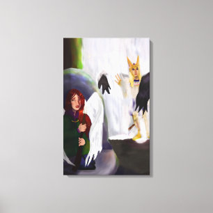 Angel vs demon canvastryck