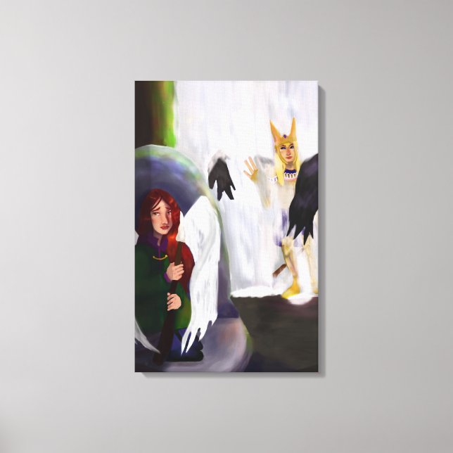 Angel vs demon canvastryck (Framsida)
