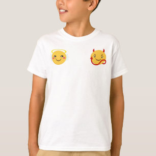 Angel vs Djävulen Emoji PErsonalize T Shirt