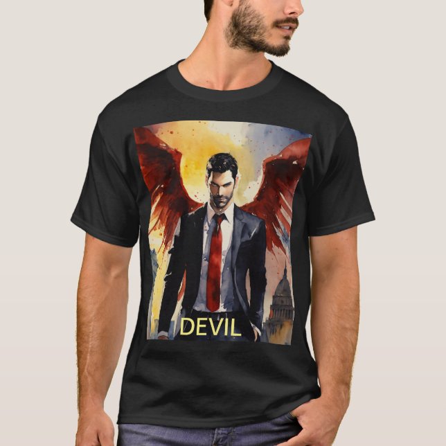 Angel vs. Djävulen: Ultimate Challenge T-Shirt Des (Framsida)