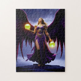 Angel Warrior med Glowing Orbs Pussel