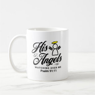 ANGEL WATCHING ÖVER MIG PROMISE - Psalm 91:11 Kaffemugg