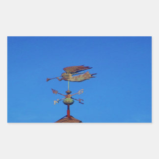 Angel Weather Vane Bright Blå himmel Rektangulärt Klistermärke