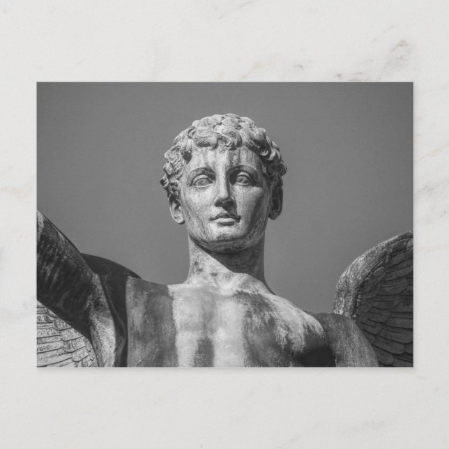 Ängel, Welsh National War Memorial. Cardiff Vykort (Framsida)