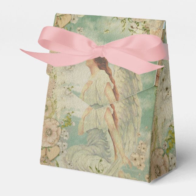 Angel White Flowers Blå himmel Presentaskar (Framsidan Sidan)