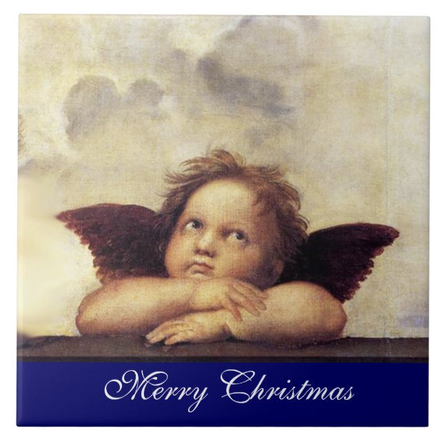 ANGEL / Winged Cherub Kakelplatta (Framsidan)