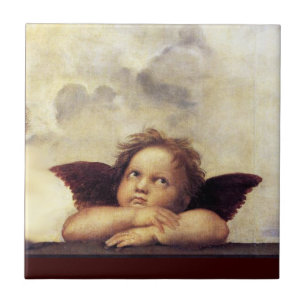 ANGEL / Winged Cherub Kakelplatta