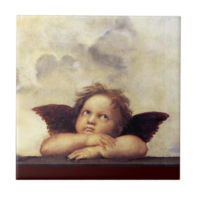 ANGEL / Winged Cherub Kakelplatta (Framsidan)