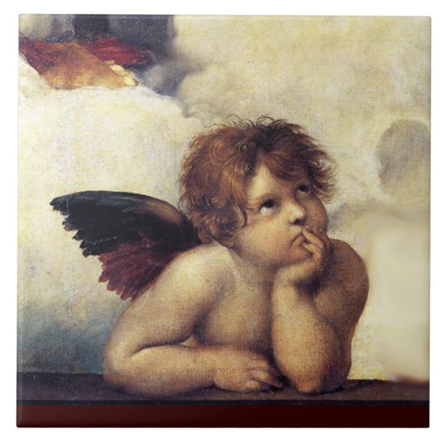 ANGEL / Winged Cherub Kakelplatta (Framsidan)