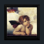ANGEL / Winged Cherub Smyckeskrin<br><div class="desc">Elegant och klassiskt mönster.Färgning från Raffaello Sanzio , detaljer från ett italienskt mästerverk i Renaissance Sistine Madonna (c. 1512-1514).Färgning från Rafaello Sanzio , detaljer från ett italienskt mästerverk i Renaissance (1483-1520).digital utskrift för bättre utskrift av Bulgan Lumma INI.</div>