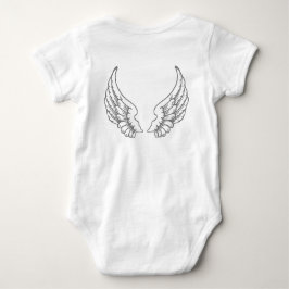 Angel Wings Baby Bodykosty Gray Tee