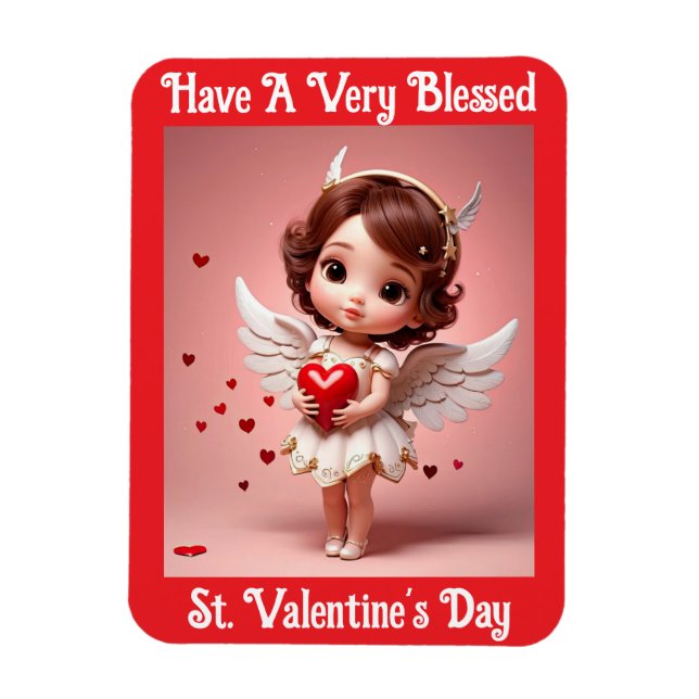 Angel With Heart Flexible Photo Magnet (Vertikal)