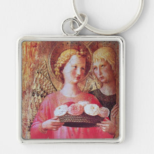 ANGEL WITH RO från Fra Angelico Fyrkantig Silverfärgad Nyckelring