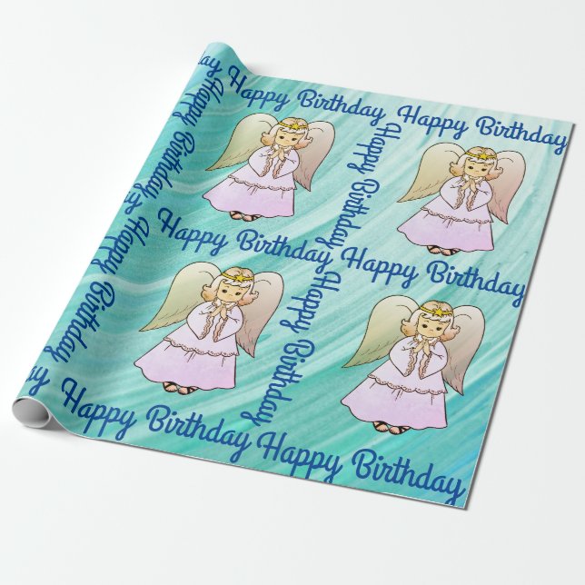 Angel Wrapping Papper Presentpapper (Utrullad)