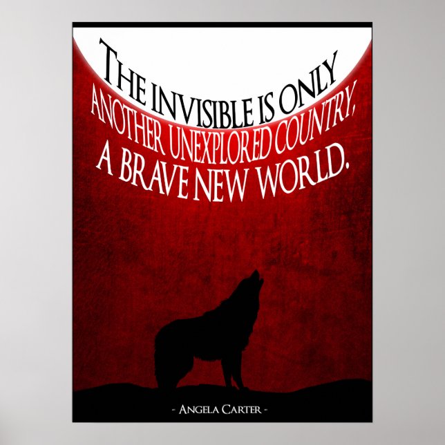 Angela Carter Poster minimalistisk citattecken (Framsidan)