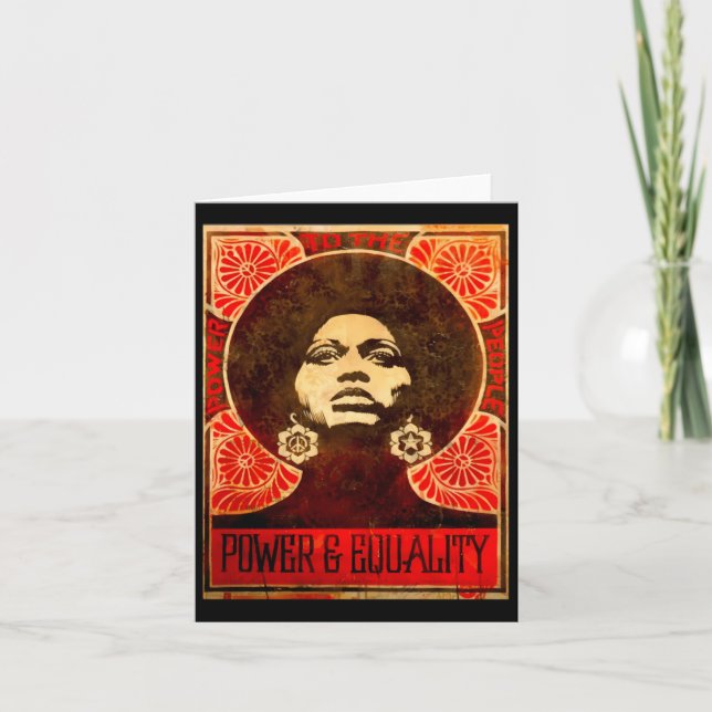 Angela Davis Poster 1971 Sticker Kort (Framsida)