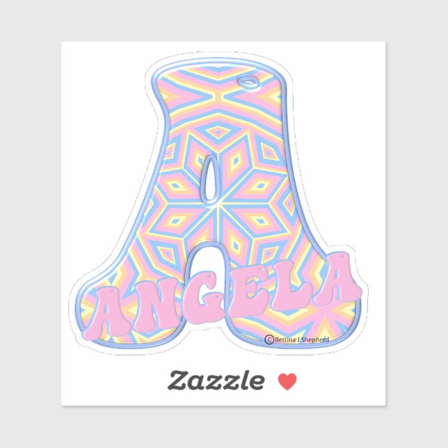 Angela Funky Namn Klistermärken (Ark)