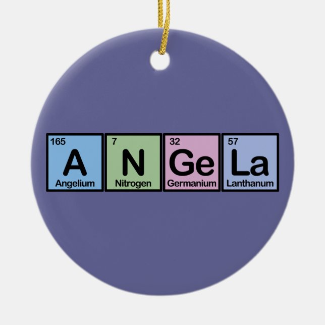 Angela gjorde av inslag julgransprydnad keramik (Framsidan)