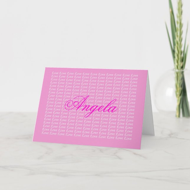Angela Lavender Endless Kärlek Card Kort (Framsida)