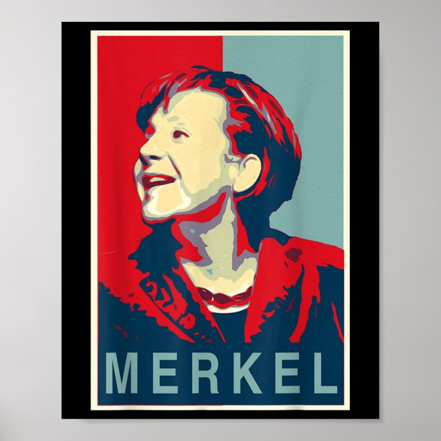 Angela Merkel - Obama Stil Poster (Framsidan)